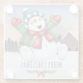 かわいいクリスマス ガラスコースター (裏面)