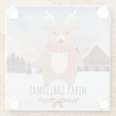 かわいいクリスマス ガラスコースター (裏面)