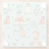 かわいいクリスマス ガラスコースター (裏面)