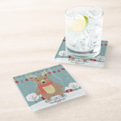 かわいいクリスマス ガラスコースター (アングル)