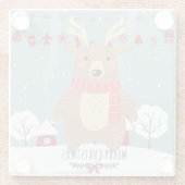 かわいいクリスマス ガラスコースター (裏面)