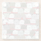 かわいいクリスマス ガラスコースター (裏面)