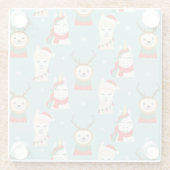 かわいいクリスマス ガラスコースター (裏面)