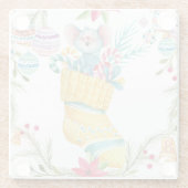 かわいいクリスマス ガラスコースター (裏面)