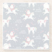 かわいいクリスマス ガラスコースター (裏面)