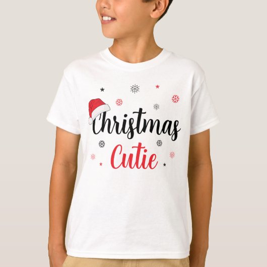 かわいいクリスマス サンタ帽 Tシャツ (正面)