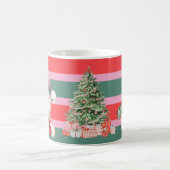 かわいいクリスマス サンタ雪だるまツリー コーヒーマグカップ (中央)