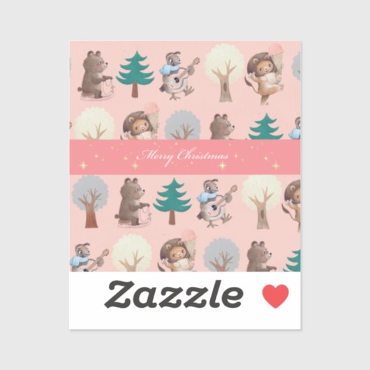 かわいいクリスマス シール (シート)