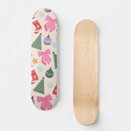 かわいいクリスマス スケートボード (正面)