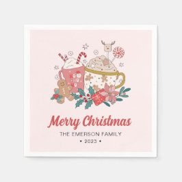 かわいいクリスマス スタンダードカクテルナプキン