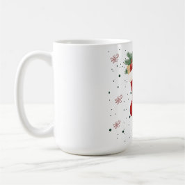 かわいいクリスマス・ストッキングとギフトのホリデーデザイン コーヒーマグカップ