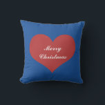 かわいいクリスマス ネイビーブルー 白 赤 ハート アウトドアクッション<br><div class="desc">赤いハート柄と「メリークリスマス」メッセージが赤、青、白でプリントされています!ホームデコ、パーティーのお土産、プレゼントに最適です。</div>