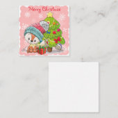 かわいいクリスマス ノートカード (正面/裏面)