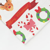 かわいいクリスマス フリースブランケット (角)