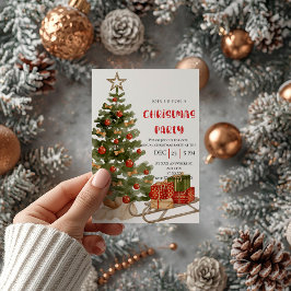 かわいいクリスマス ブライト ホリデー パーティ クリスマス お菓子作り 招待状