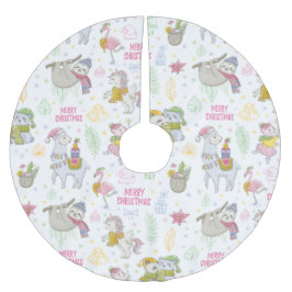 かわいいクリスマス ブラッシュドポリエステルツリースカート