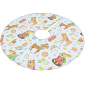 かわいいクリスマス ブラッシュドポリエステルツリースカート (アングル)