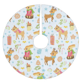 かわいいクリスマス ブラッシュドポリエステルツリースカート