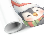 かわいいクリスマス ペンギン デザイン ラッピングペーパー (ロールコーナー)