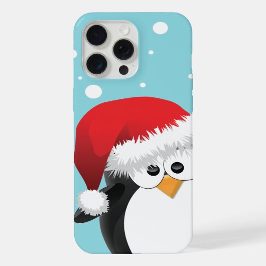かわいいクリスマス ペンギン iPhoneケース (裏面)