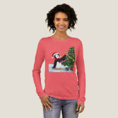 かわいいクリスマス ペンギン Tシャツ (正面全体)