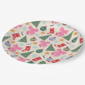 かわいいクリスマス ペーパープレート (アングル)