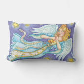 かわいいクリスマス、ホルンを演奏する音楽天使 ランバークッション (正面)