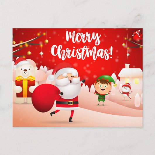 かわいいクリスマス ポストカード (正面)