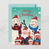 かわいいクリスマス ポストカード (正面/裏面)