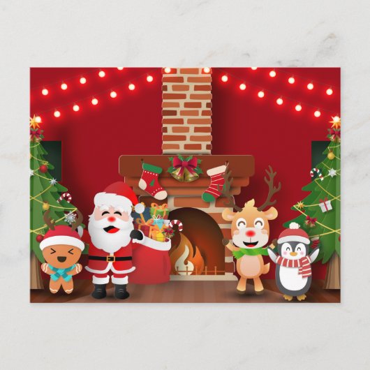 かわいいクリスマス ポストカード (正面)