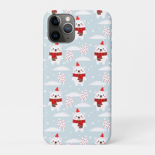 かわいいクリスマス·ポーラー·ベア Case-Mate iPhoneケース (裏)
