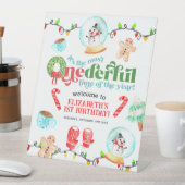 かわいいクリスマス モースト ワンダフル ファースト バースデー 台座サイン (インサイチュ)