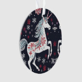 かわいいクリスマス・ユニコーン オーナメント (正面)
