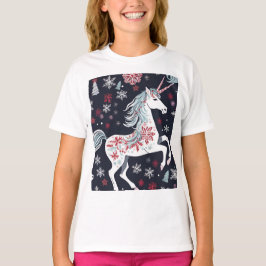 かわいいクリスマス・ユニコーン Tシャツ