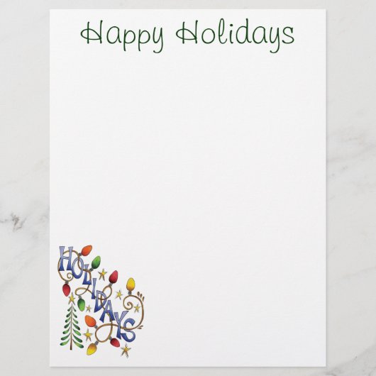 かわいいクリスマス、ライトと星のホリデーテキスト (正面)