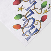 かわいいクリスマス ライトと星のホリデーテキスト 薄葉紙 (詳細)