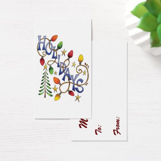 かわいいクリスマス、ライト&スターズウィズホリデー文字 (デスク)