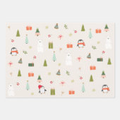 かわいいクリスマス ラッピングペーパーシート (正面2)
