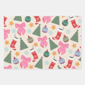 かわいいクリスマス ラッピングペーパーシート (正面2)