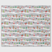 かわいいクリスマス ラッピングペーパー (フラット)