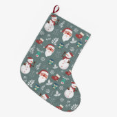かわいいクリスマス ラージクリスマスストッキング (正面 (吊り時))
