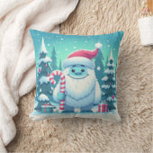 かわいいクリスマス/冬のイェティ クッション (ブランケット)