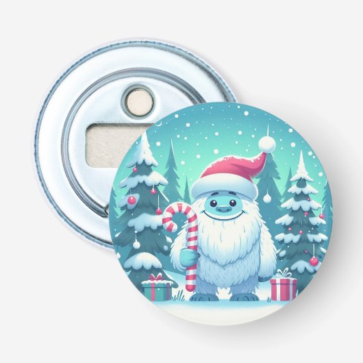 かわいいクリスマス/冬のイェティ 栓抜き (正面)