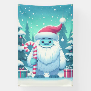 かわいいクリスマス/冬のイェティ 横断幕