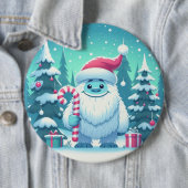 かわいいクリスマス/冬のイェティ 缶バッジ (インサイチュ)