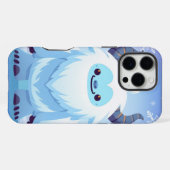 かわいいクリスマス/冬のイェティ iPhoneケース (裏面横)