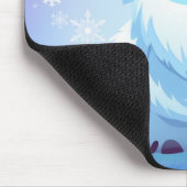 かわいいクリスマス/冬のイエティ マウスパッド (コーナー)