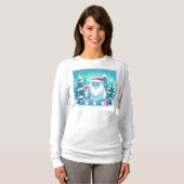 かわいいクリスマス/冬のイエティ Tシャツ (正面フル)