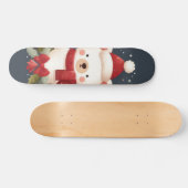 かわいいクリスマス/冬のクマのリース スケートボード (横)