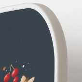 かわいいクリスマス/冬のクマのリース ピックルボールラケット (左詳細)